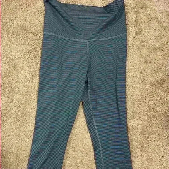 WOMENS NIKE DRI FIT MEDIUM  Fold over LEGGINGS  RUNNING YOGA - Picture 1 of 5